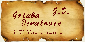 Goluba Dinulović vizit kartica